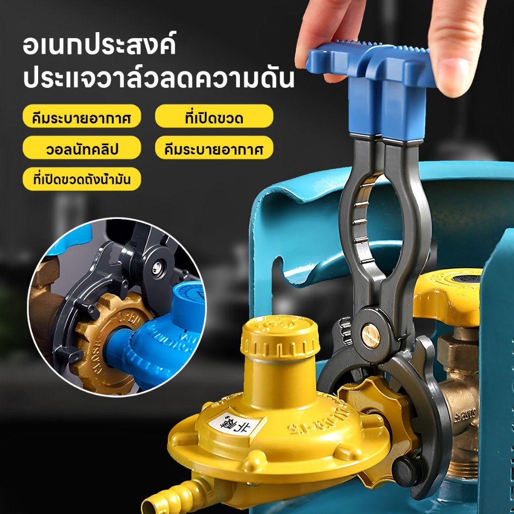ประแจวาล์วลดแรงดัน เครื่องมือบำรุงรักษามืออาชีพแบบอเนกประสงค์ คีมหมุนหัวแก๊ส ประแจขันถังแก๊ส ถอดประกอบขัน