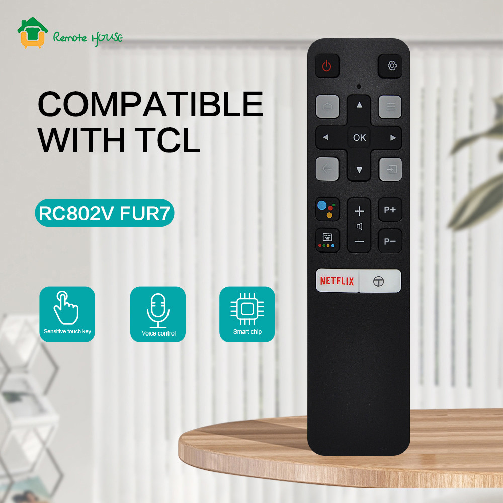 RC802V FUR7 รีโมทคอนโทรลด้วยเสียงสําหรับ TCL สมาร์ท LED LCD TV