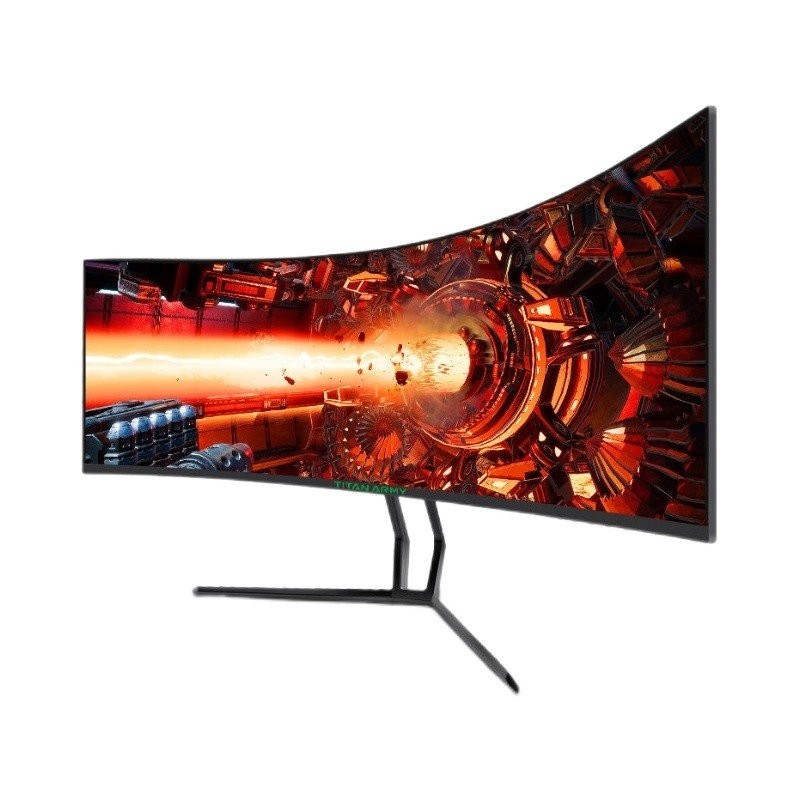 Titan Army หน้าจอปลาโค้งขนาด 34 นิ้วพร้อมหน้าจอปลา C34CHR ที่ถูกต้อง 4K144Hz Gaming Monitor หน้าจอคอ