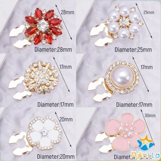 Apollo 1 ชิ้น ฝาเม็ดกระดุมเสื้อเชิ้ต ตกแต่กระดุมเสื้อ Rhinestone DIY Button Decoration