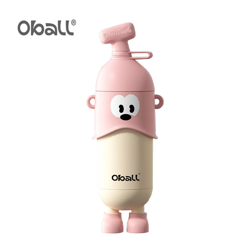 Oball 36248 Doll Thermos Cup 400ML พร้อมหลอดและสายสะพาย - สีชมพู
