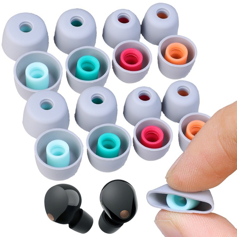 3 คู่ XS/S/M/L หูฟังเปลี่ยนเคล็ดลับหูสําหรับ Sony WF-1000XM5 - Universal เปลี่ยนที่อุดหูหูฟัง - หูฟังซิลิโคนอ่อนนุ่มแขนป้องกัน
