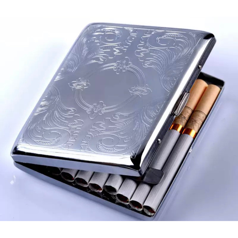 กล่องใส่บุหรี่ OPHONE กล่องแฟชั่น สีเงิน กล่องสีเงินแฟชั่น คุณภาพดี - รูปที่ 6