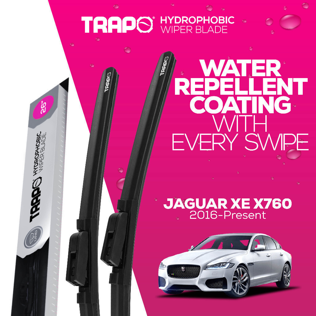 ใบปัดน้ําฝนรถยนต์ Trapo Hydrophobic สําหรับ Jaguar XE X760 (2016-ปัจจุบัน) / XF 250 (2007-2015) /XJ 