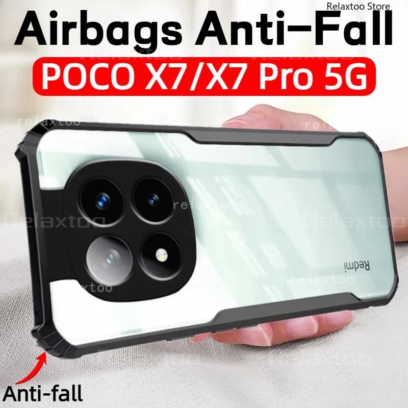 Pocox7 Pro 2025 ปลอกใสสําหรับ Xiaomi POCO X7 X7Pro PocoX7 Pro PocoX7Pro 5G 4G อะคริลิคซิลิโคนอ่อนเคสโทรศัพท์กันกระแทกป้องกันกลับปลอกฝาครอบ