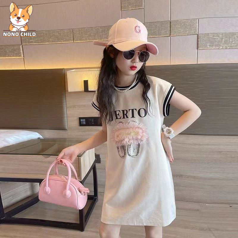 Nono แฟชั่นเด็กคุณภาพสูงชุดเกาหลีสำหรับเด็กผู้หญิงเสื้อผ้าลำลอง3ถึง4ถึง5ถึง6ถึง7ถึง8ถึง9ถึง10ถึง11ถึง12ถึง13ปีวันเกิดเจ้าหญิง2025ชุดใหม่