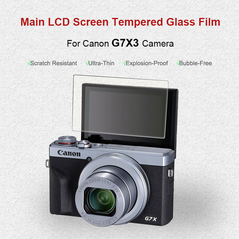 ตัวป้องกันหน้าจอกล้องสําหรับ Canon G7X3 G7X III G7X Mark3 MarkIII กระจกนิรภัยฟิล์ม LCD