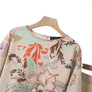 Zanzea เสื้อท็อป แขนทรงโคมไฟ ยืดหยุ่น พิมพ์ลาย กางเกง สไตล์วินเทจ สําหรับผู้หญิง