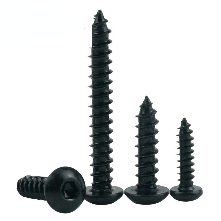 สกรู เกลียวปล่อย เตเปอร์   หัวจมกลม เหล็กกล้าคาร์บอน 8.8 / Button Head Hexagon Socket Tapping Screw M2/M2.6/M3/M3.5/M4/M5/M6 * L6-50 มม. (CZT-WDM-1) - รูปที่ 6