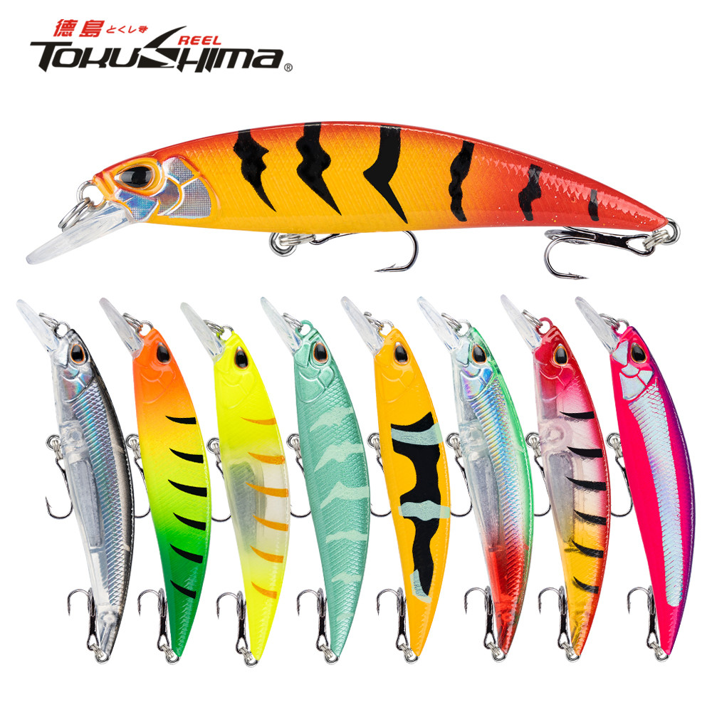 1pc Sinking Minnow 8 ซม./9g เลเซอร์หล่อ Lure เหยื่อ Hard ประดิษฐ์ตกปลา Lure Crankbait 9 สี Swimbait พร้อม Treble Hook