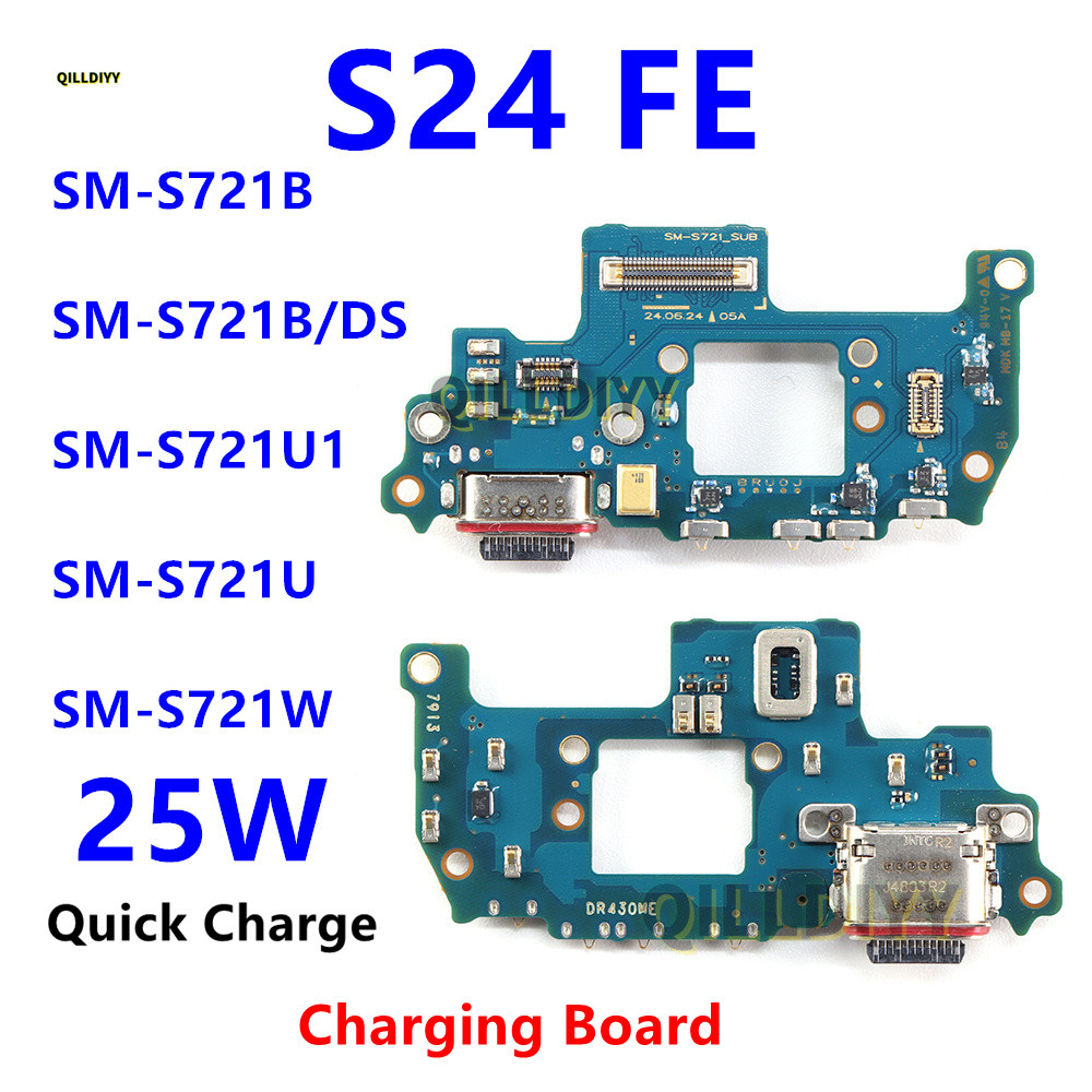 25W USB ชาร์จพอร์ต Flex สําหรับ Samsung Galaxy S24 FE SM-S721B S721B/DS S721U Charger Dock Connector