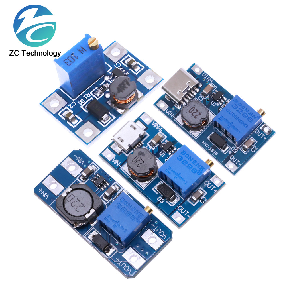 MT3608 DC-DC Step Up Converter Booster โมดูลแหล่งจ่ายไฟ Boost Step-up Board MAX เอาต์พุต 28V 2A