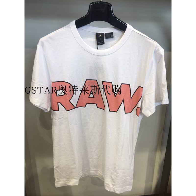 G-star D09298.336.110 เสื้อยืดแขนสั้นตัวอักษรลาย RAW สําหรับผู้ชาย