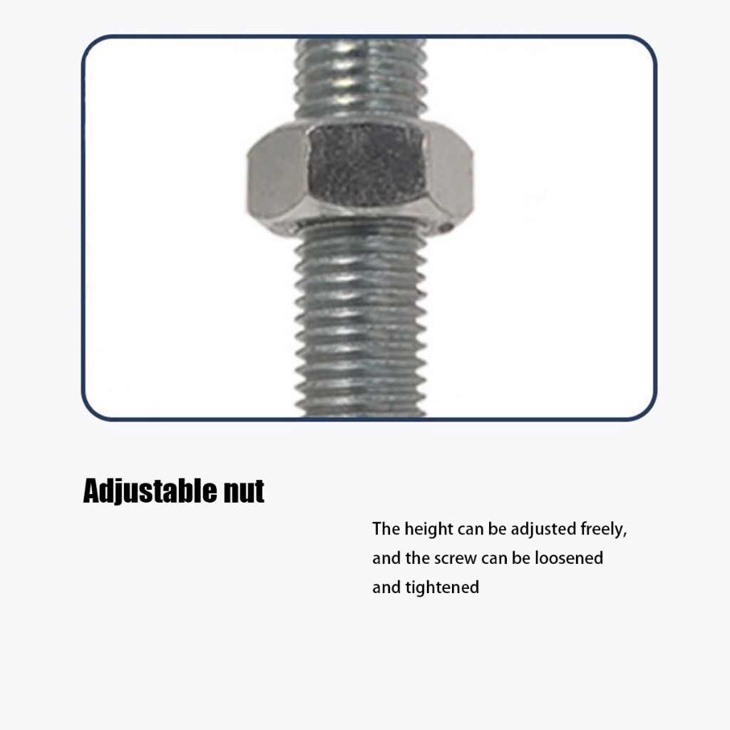 ขาฉิ่งปรับระดับ เหล็กชุบซิงค์ M8 M12 M16 ฐานกลม foot adjustable - รูปที่ 7