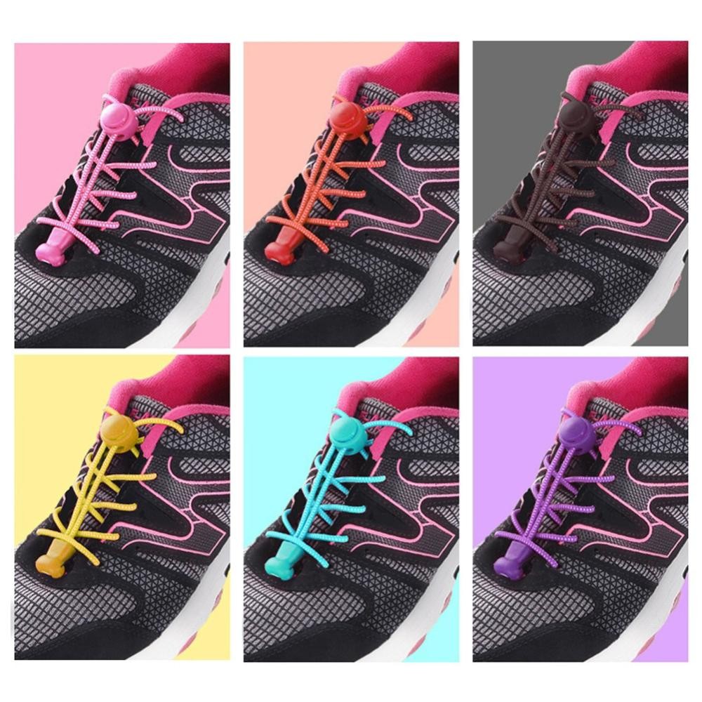 Gaofeng 1 คู่สีสัน Elastic Band รอบฤดูใบไม้ผลิหัวเข็มขัด Shoelaces ง่ายสะดวก No-tie Shoelaces Casual กีฬารองเท้าเชือกผูกรองเท้าสําหรับผู้ใหญ่เด็ก Q5T5[NVEP] ราคา ถูกที่สุด ดีลบีเคเค แกลเลอรีภาพที่ 4