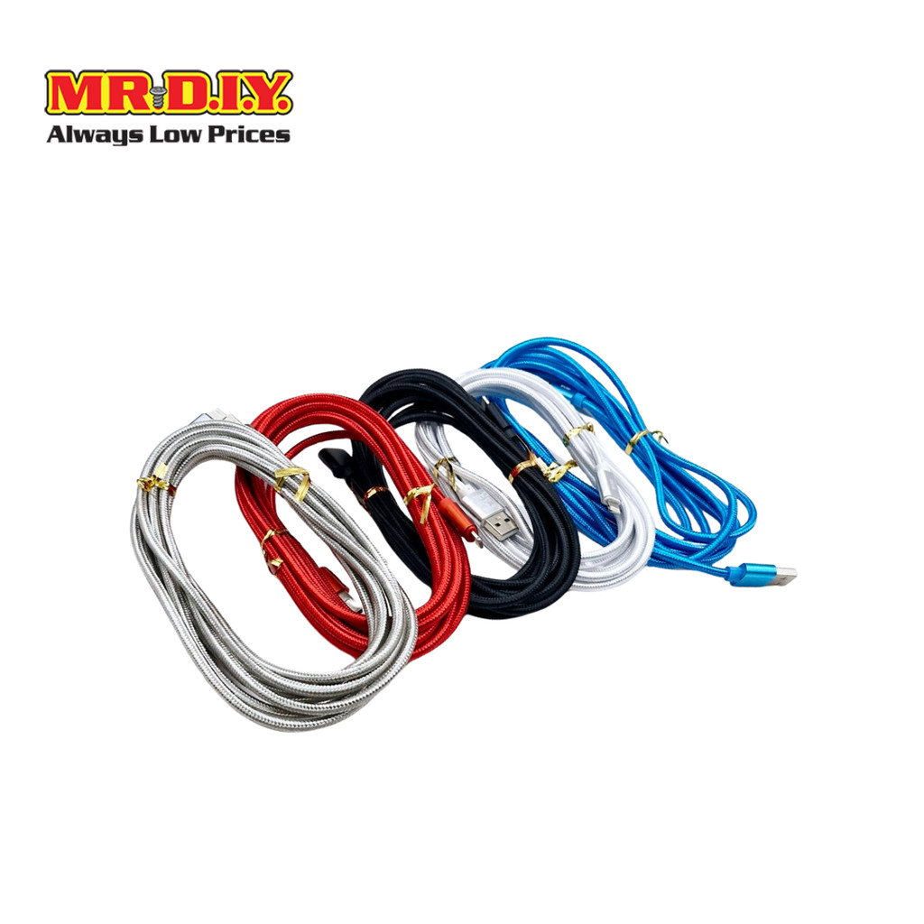 WB Charging Data Cable สายชาร์จรูปแบบ USB ชาร์จเร็ว รองรับกระเเสไฟ 2.4A  ยาว 3 เมตร