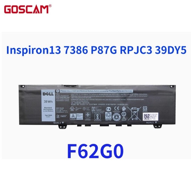 ✿เหมาะสำหรับ Dell Inspiron 13 7386 rpjc3 39dy5 f62g0แล็ปท็อปแบตเตอรี่ p83g