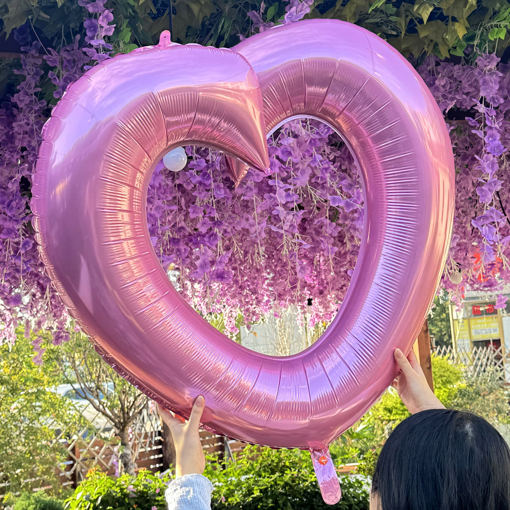 [3-5 วันมาถึง] 40 นิ้ว Hollowed Out Love Heart บอลลูน - บอลลูนฟิล์มอลูมิเนียมวันวาเลนไทน์ - อุปกรณ์งานเลี้ยงวันเกิดงานแต่งงาน - โรแมนติก, แดง, ทอง, ชมพู - ลูกโป่งรูปหัวใจขนาดใหญ่ - รูปที่ 4