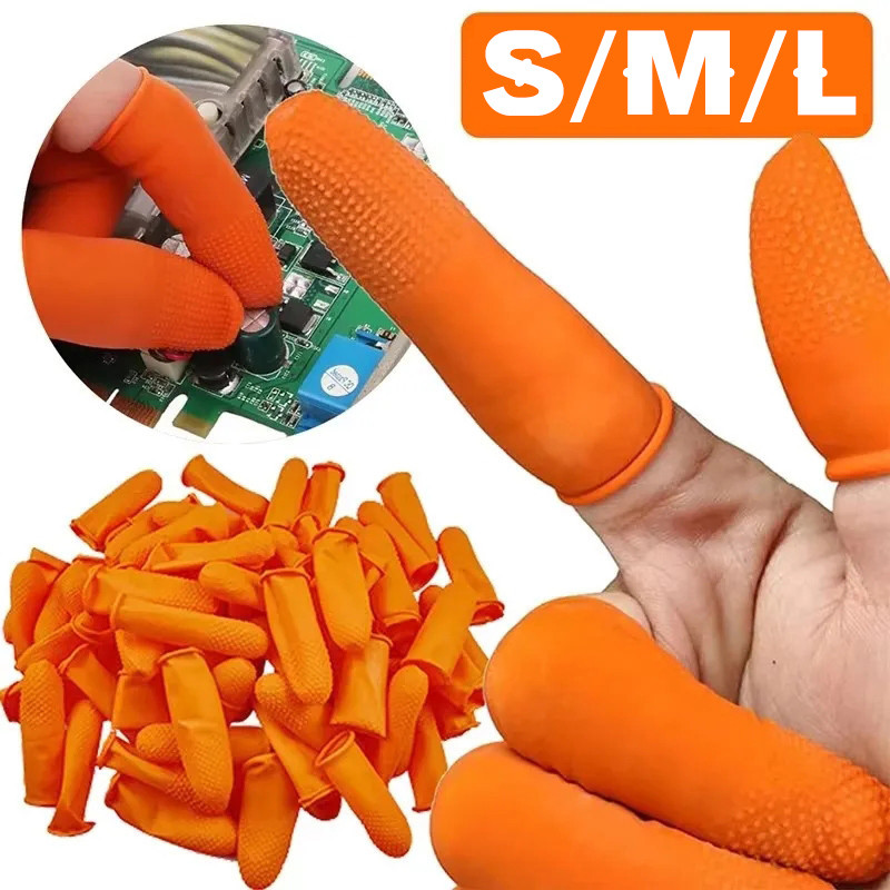 S/m/l เปลนิ้วยางแบบใช้แล้วทิ้ง - ถุงมือป้องกันปลายนิ้วยางกันลื่น - สําหรับอุตสาหกรรมห้องครัวทํางาน