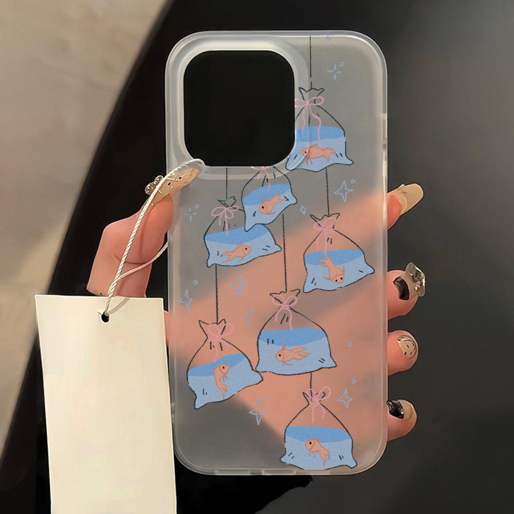 เคสโทรศัพท์ For iPhone 11 13 16 Pro Max Case iPhone 13 17 15 18 Pro Max 12 14 13 Pro Max ดอกไม้น้ำแข็งใสก็น่ารัก