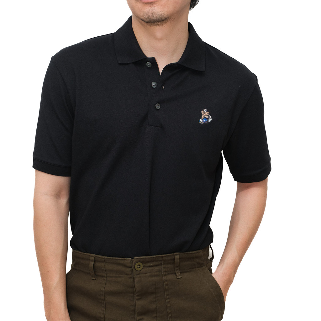 era-won เสื้อโปโลแขนสั้น ทรงสลิม Polo collection “ART TOY" สี Black