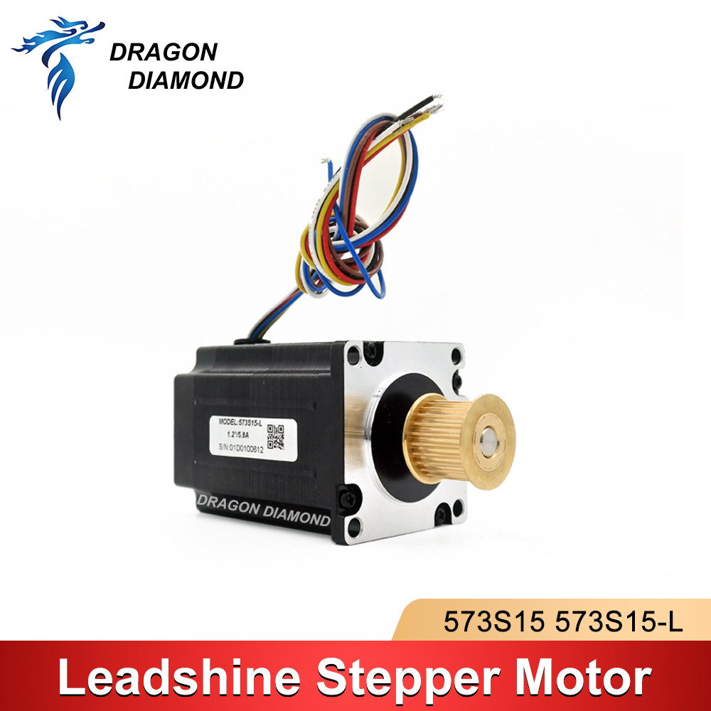 Original Leadshine 3 เฟส Stepper Motor 573S15 573S15-L สําหรับ NEMA23 5.8A ยาว 76 มม.เพลา 8 มม.