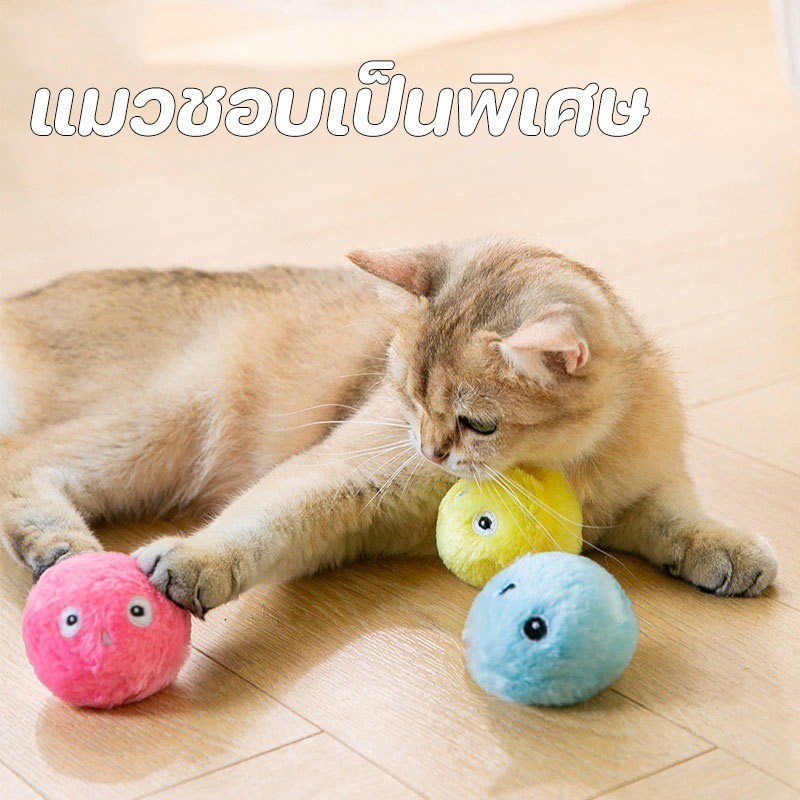 COD ลูกบอลสัตว์เลี้ยงตลก ของเล่นแมว ลูกบอลมีเสียงสำหรับสัตว์เลี้ยง เลียนเสียง นก กบ กัญชาแมว รูปที่ 4