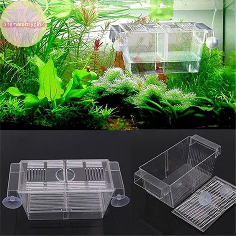 ONEPINK Aquarium Fish Tank Guppy Double Breeding Breeder Rearing Trap Box Hatchery .