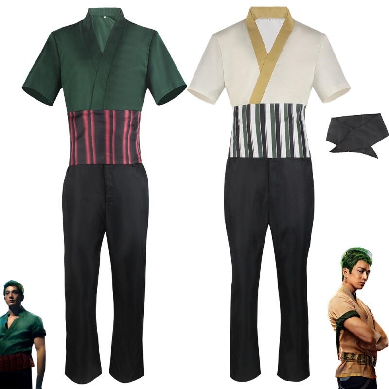 ZST Anime Movie Zoro Cosplay Costume Live Action Halloween Carnival Party Outfit for Men