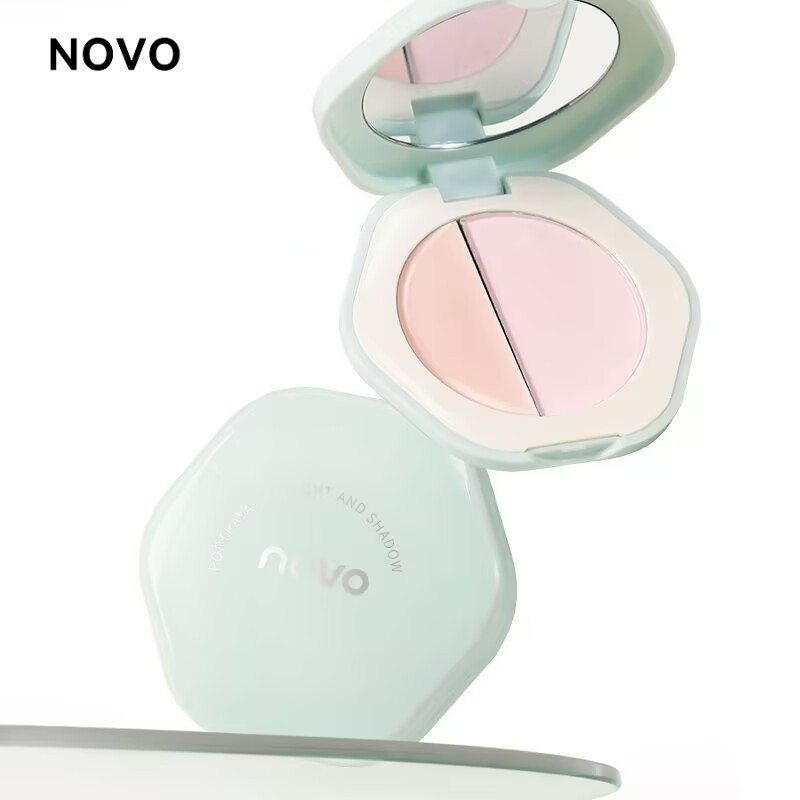 NOVO ไฮไลท์ ครีม คอนทัวร์ แมท ไบรท์เทนนิ่ง เฟซ เพิร์ล คอนซีลเลอร์