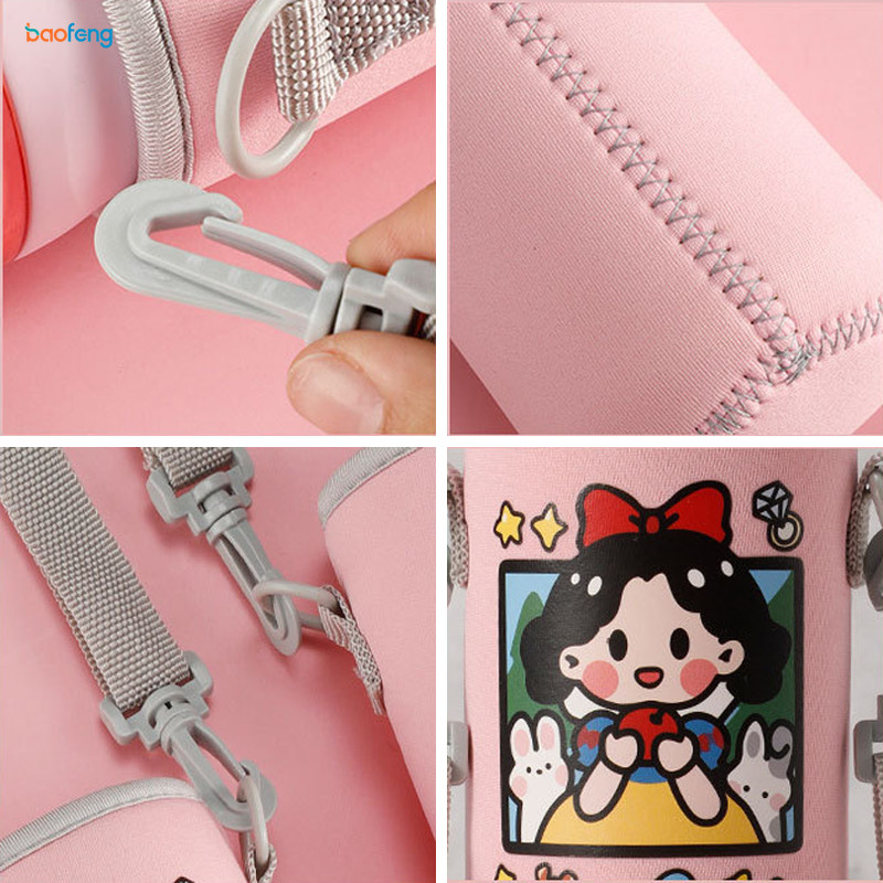 การ์ตูนน่ารักเด็กกระติกน้ําร้อนถ้วยปก, นีโอพรีนสวมทน, ฝาครอบถ้วย ค โรสบอดี, ฉนวนแก้วสากลป้องกันน้ําร้อนลวกถ้วย - รูปที่ 3