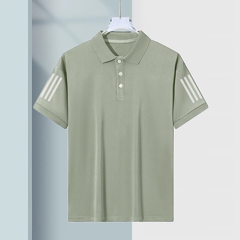 CLIFF เสื้อโปโลผู้ชาย สีล้วน เรียบง่ายใส่สบาย สไตล์สปอร์ต ระบายอากาศได้ดีใส่สบาย - รูปที่ 7