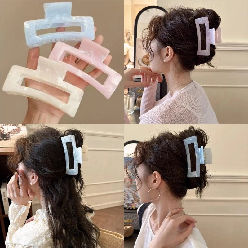 ใหม่! Hairpin Headwear สีหินอ่อนสำหรับผู้หญิง กับ Big Grips ผม Cips