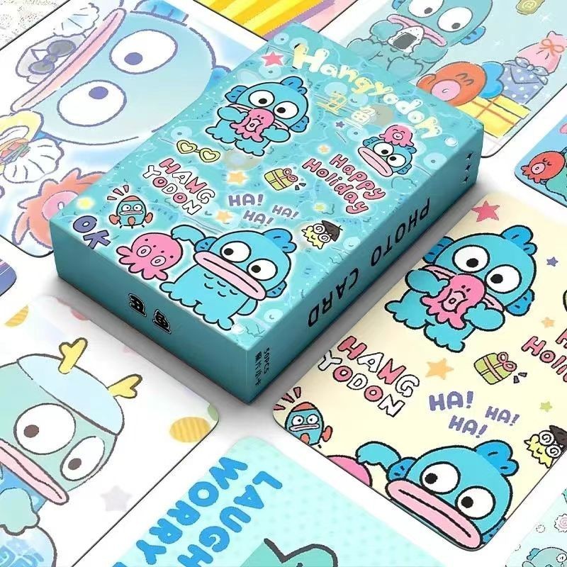 ลดพิเศษ การ์ดแลนซิ่ง Sanrio Hangyodon 50 ใบ ขนาด 3 นิ้ว การ์ตูนน่ารัก ของสะสมสุดคิวท์