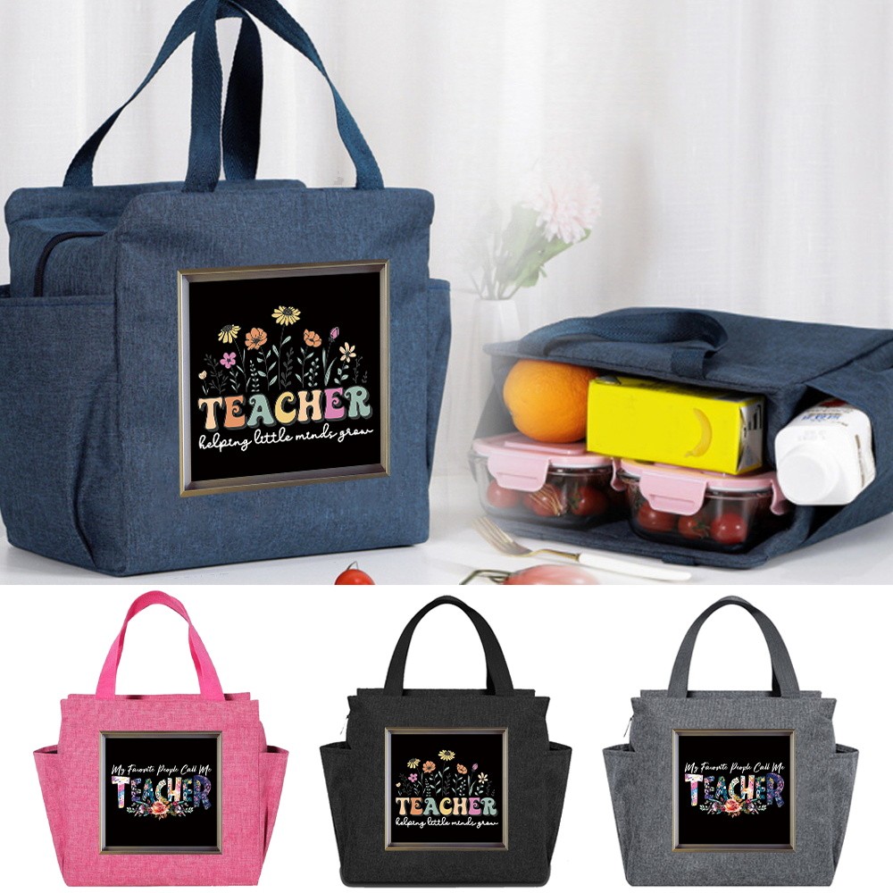 Teacher's Day gift  high-end lunch box storage bag  thicker canvas insulation  Teacher series