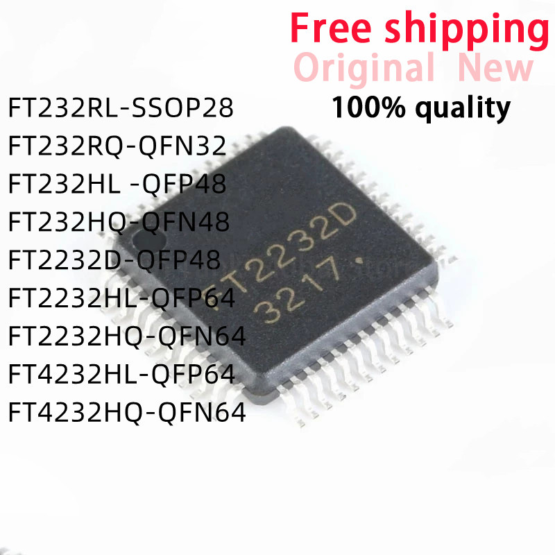 1 ชิ้น FT232RL FT232RQ FT232HL FT232HQ FT2232D FT2232HL FT2232HQ FT4232HL FT4232HQ ชิป FT4232HQ
