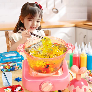 BHQ ของเล่นเด็ก จําลองหม้อไฟ DIY ชุดเยลลี่ ชุดเจลปั้นน้ำ Magical Water วัสดุความปลอดภัย