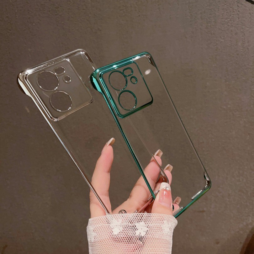 หรูหราชุบโปร่งใส Frameless Ultra Thin สําหรับ Redmi หมายเหตุ 12 K80 Pro K70 K60 Ultra K60E K40S K70E