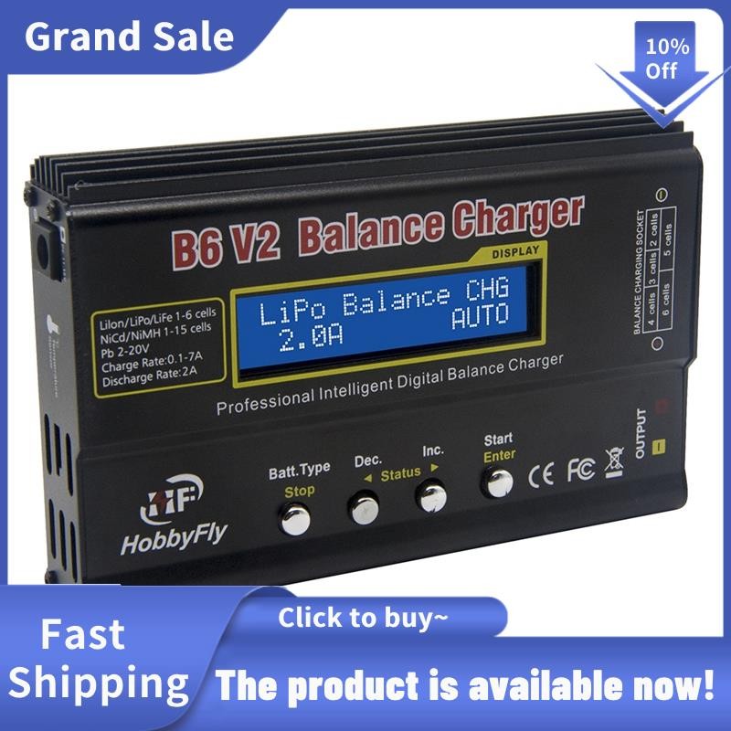 Balance Charger อุปกรณ์เสริมสําหรับ B6 V2 B6AC เครื่องบินรุ่น Charger 80W สมาร์ทแบตเตอรี่ลิเธียม Cha