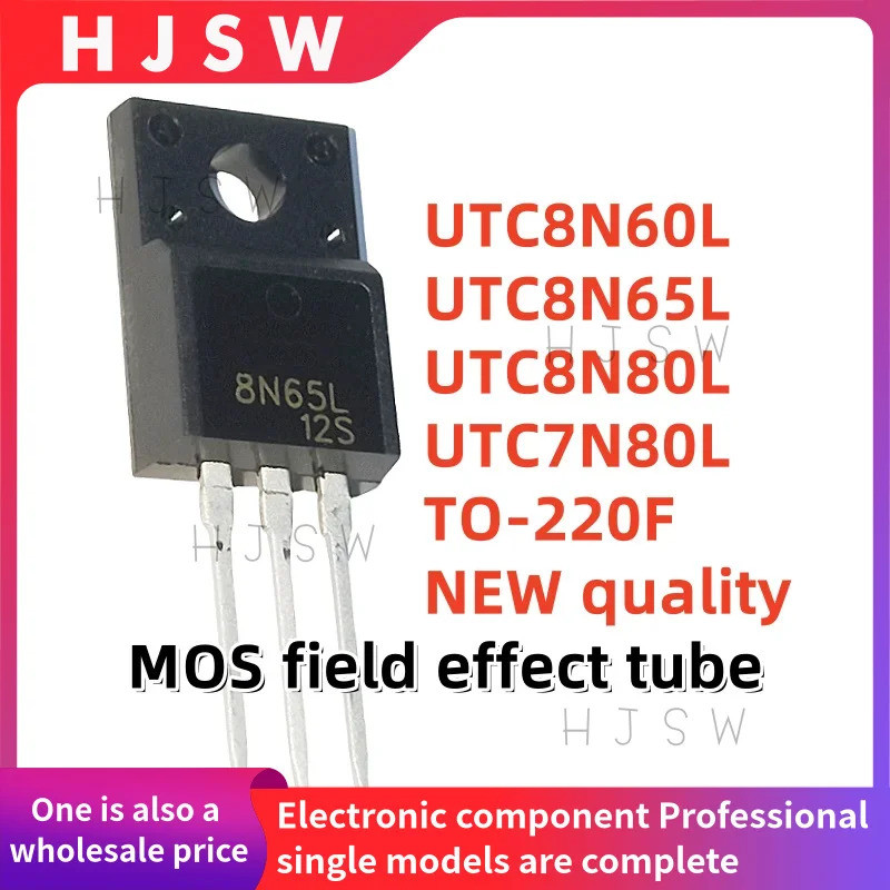 1-5PCS UTC8N60L 8N60L UTC8N65L 8N65L UTC8N80L 8N80L UTC7N80L 7N80L TO-220F MOS ทรานซิสเตอร์หลอด