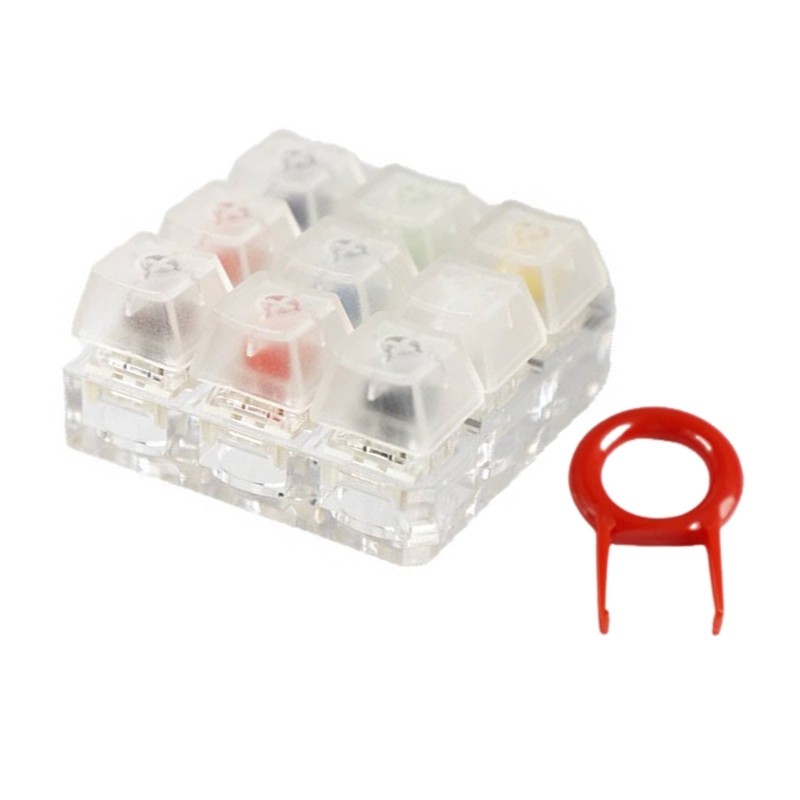 QUU 9 Color Mix Keycap Switches Tester With Transparency ABS Case For Smoothness Eประเมิน