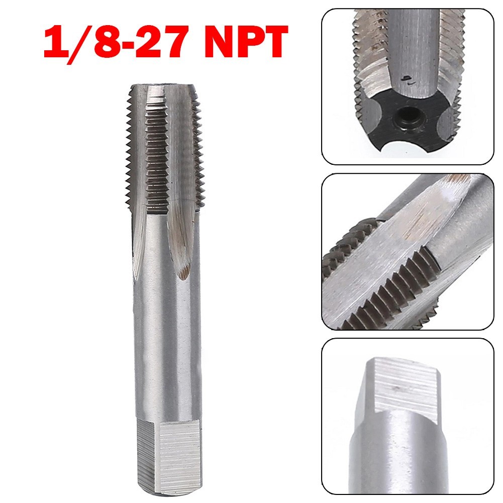 [bestshe] 1/8- 27 NPT HSS Taper Pipe Tap เครื่องมือซ่อมแซมต๊าปเกลียวเหล็กความเร็วสูงมาตรฐาน