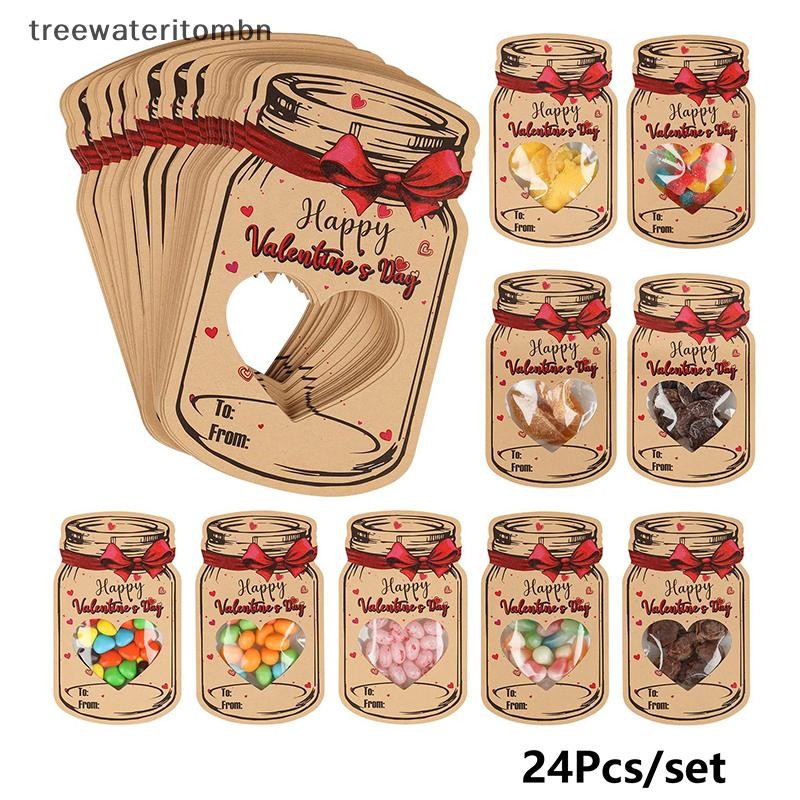 ทีที 24 ชิ้น/เซ็ตวันวาเลนไทน์การ์ดอวยพรโรแมนติกทําด้วยมือคู่ครบรอบโปสการ์ดปีใหม่พรรคการ์ดของขวัญ mbn