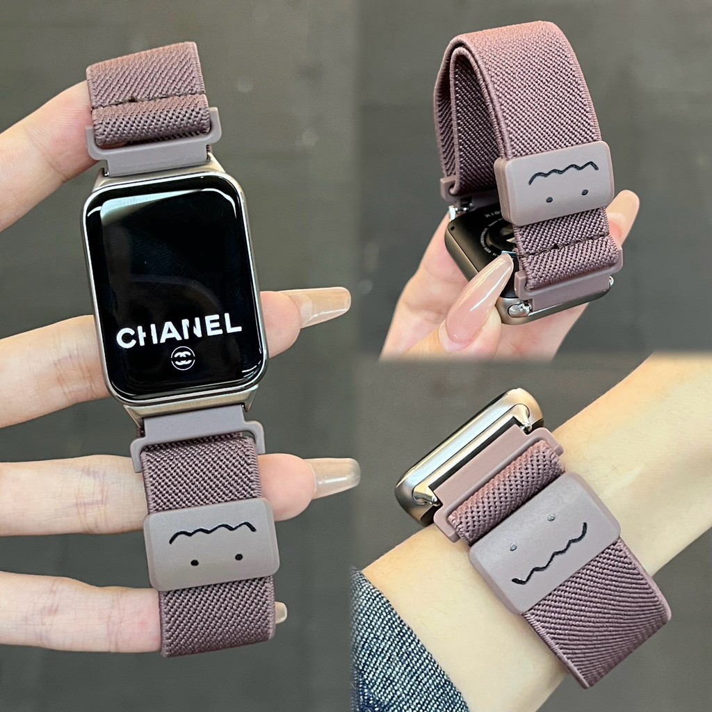 น่ารัก Magnetic Loop สําหรับ Samsung Galaxy Fit 3 SM-R390 Sport Scrunchie ไนลอนนาฬิกาสําหรับ Samsung Galaxy Fit3 อุปกรณ์เสริม Correa ผู้ชายผู้หญิงสร้อยข้อมือ