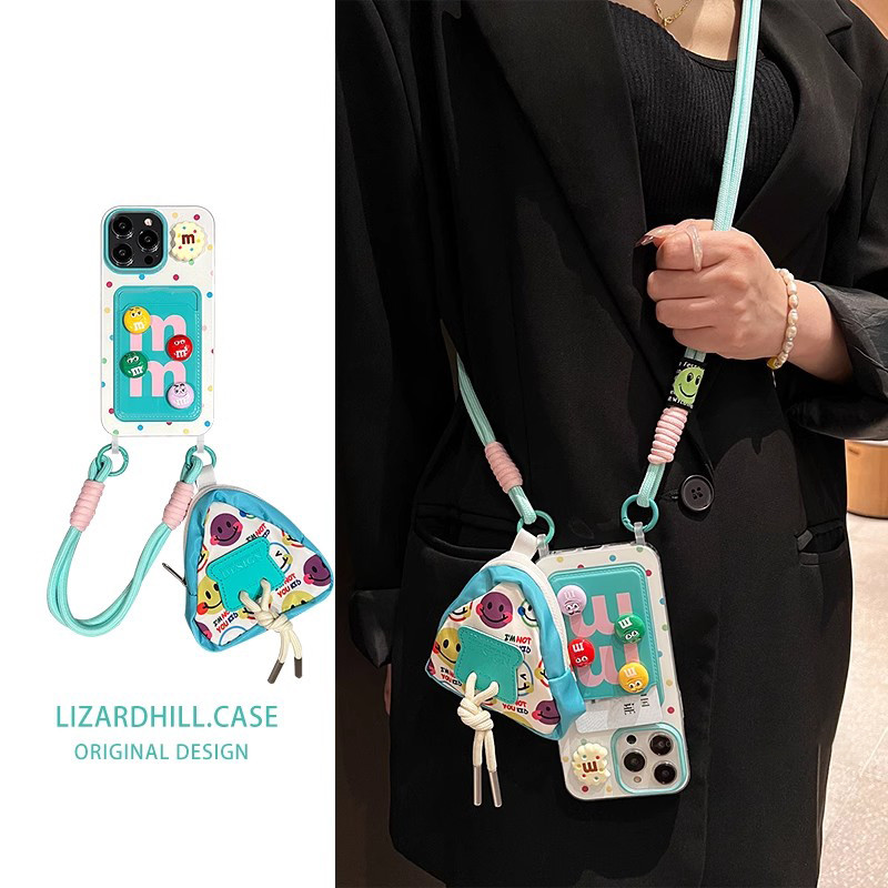 KB234 สําหรับ iPhone 18 Pro Max 17 15 Pro 14 Plus 13 Pro Max Case 12 11 XS Max XR X 7 8 Plus 16 ProMAX กรณี Anti-fall Lanyard แฟชั่นการ์ตูนสาวน่ารักโทรศัพท์ป้องกันกรณี