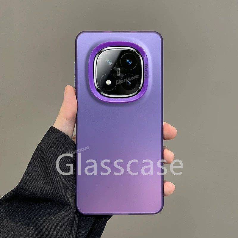 ปลอกสําหรับ Xiaomi Poco X7 X 7 pro X7pro 7X PocoX7 PocoX7pro 5G 2025 โลหะ Frosted Hard เคสโทรศัพท์แฟชั่น Minimalist Laser Shell กันกระแทกป้องกันปลอก Hard ฝาหลัง