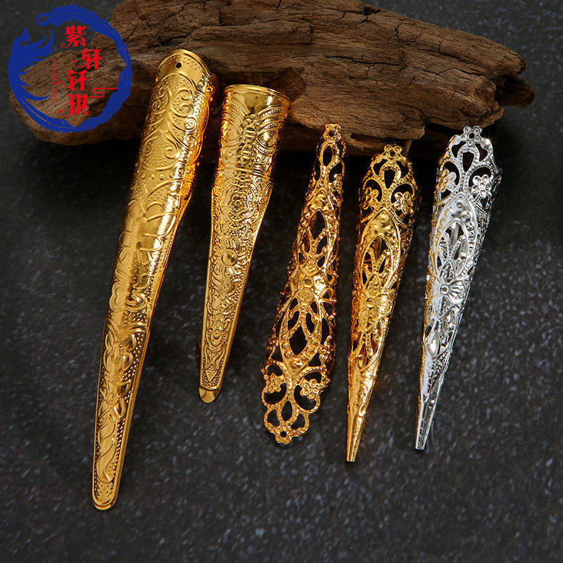 ชุดเกราะพระราชวัง Yanxi Raiders Ruyi Legend Queen Empress Guilt Finger Style หมายถึงเด็กปลอมชุดเกราะปลอมโบราณ