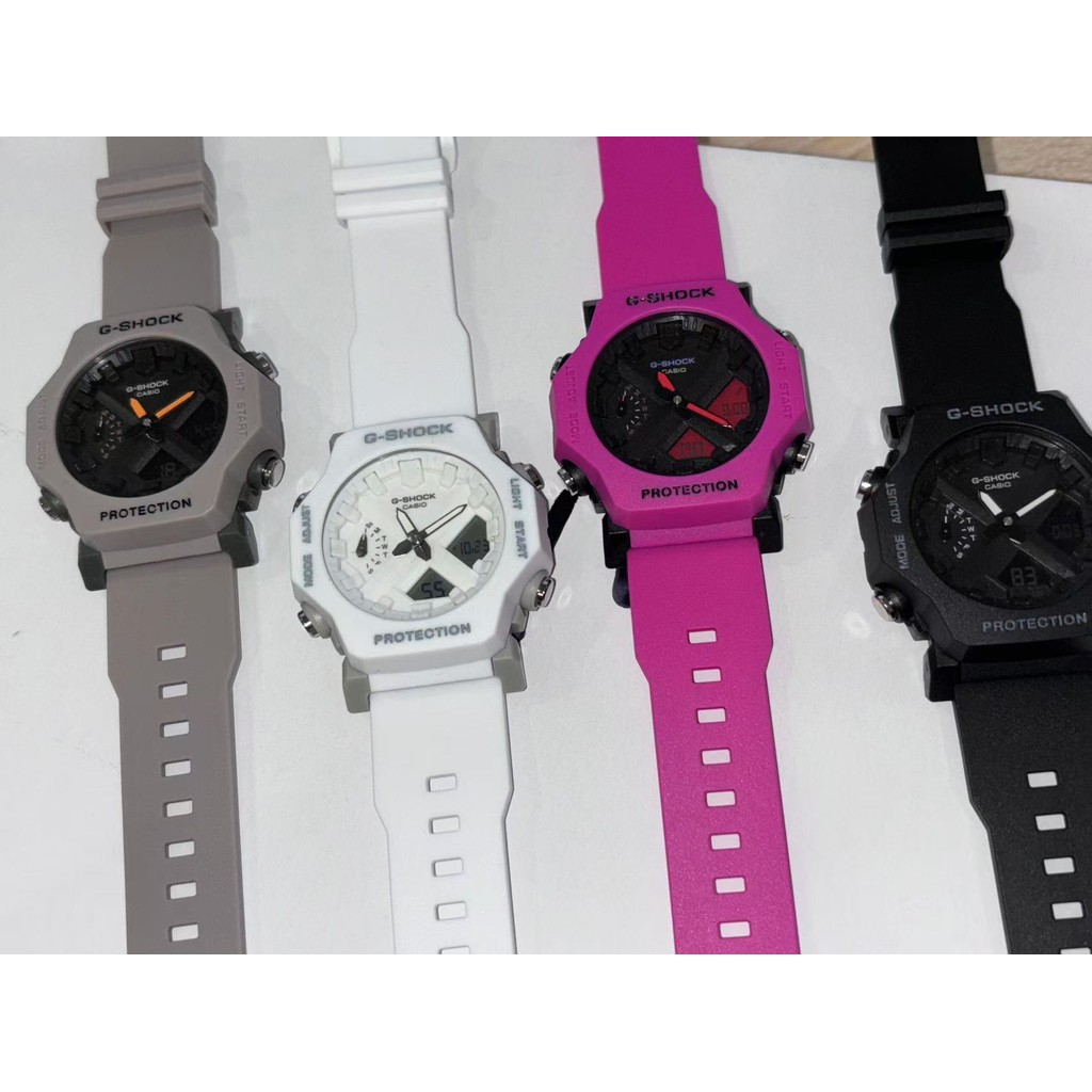 ใหม่ GA2300 เทรนด์แฟชั่นไฟ LED นาฬิกาสปอร์ตจอแสดงผลคู่สําหรับบุรุษและสตรี