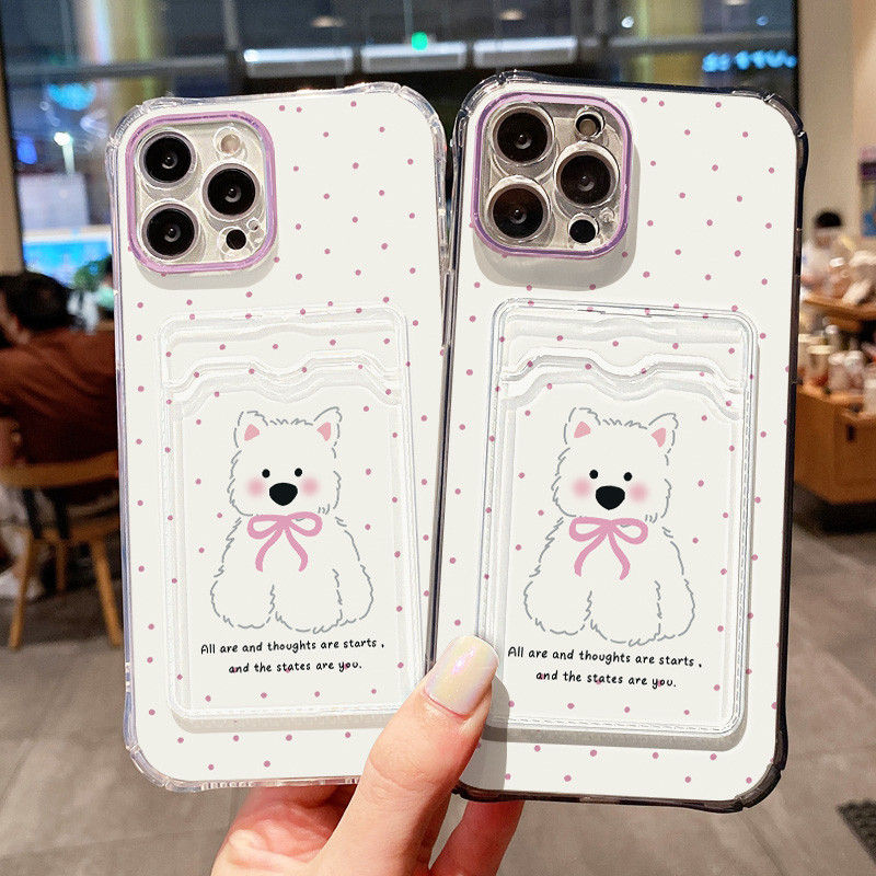 ใสที่ใส่บัตรเคส For iPhone 11 13 16 Pro Max 17 Air 14 15 12 XR X Xs 7 8 Plus 16promax 13promax 15promax  เคสทรศัพท์