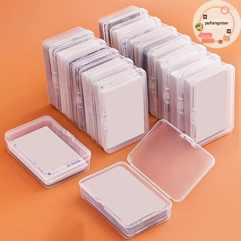 Pufangstar 1/3 ชิ้นกล่องพลาสติกใสเล่นไพ่คอนเทนเนอร์กรณีบรรจุโป๊กเกอร์การ์ดเกมกล่องเกมกระดานการ์ด Organizer TH